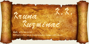 Kruna Kuzminac vizit kartica